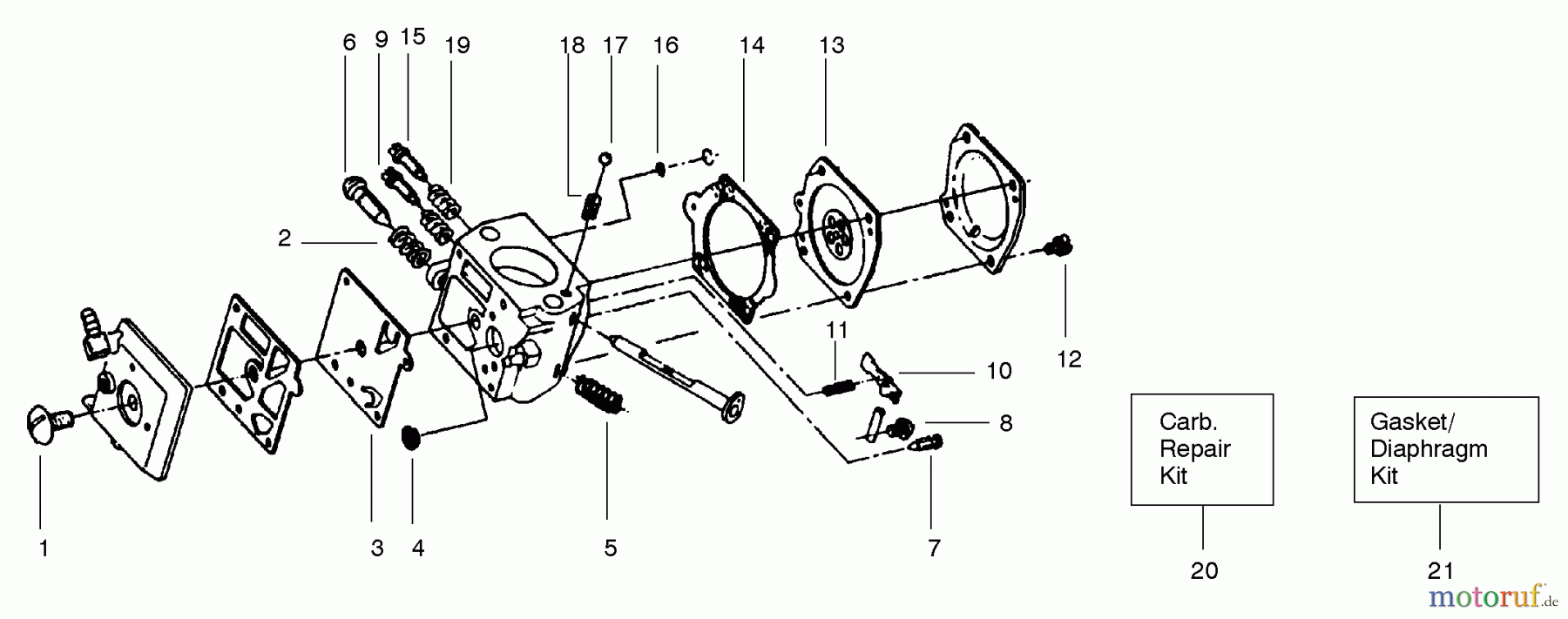 Poulan / Weed Eater Motorsägen 3600 - Poulan Chainsaw CARBURETOR HDA-49