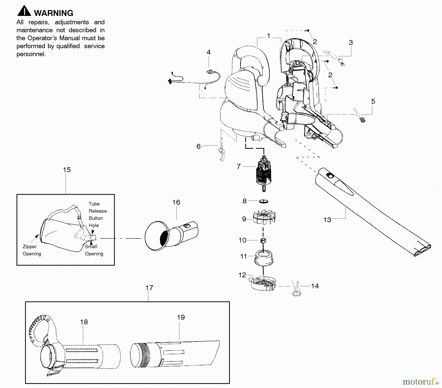 Poulan / Weed Eater Bläser / Sauger / Häcksler / Mulchgeräte EBV200W - Weed Eater Electric Blower Product Complete