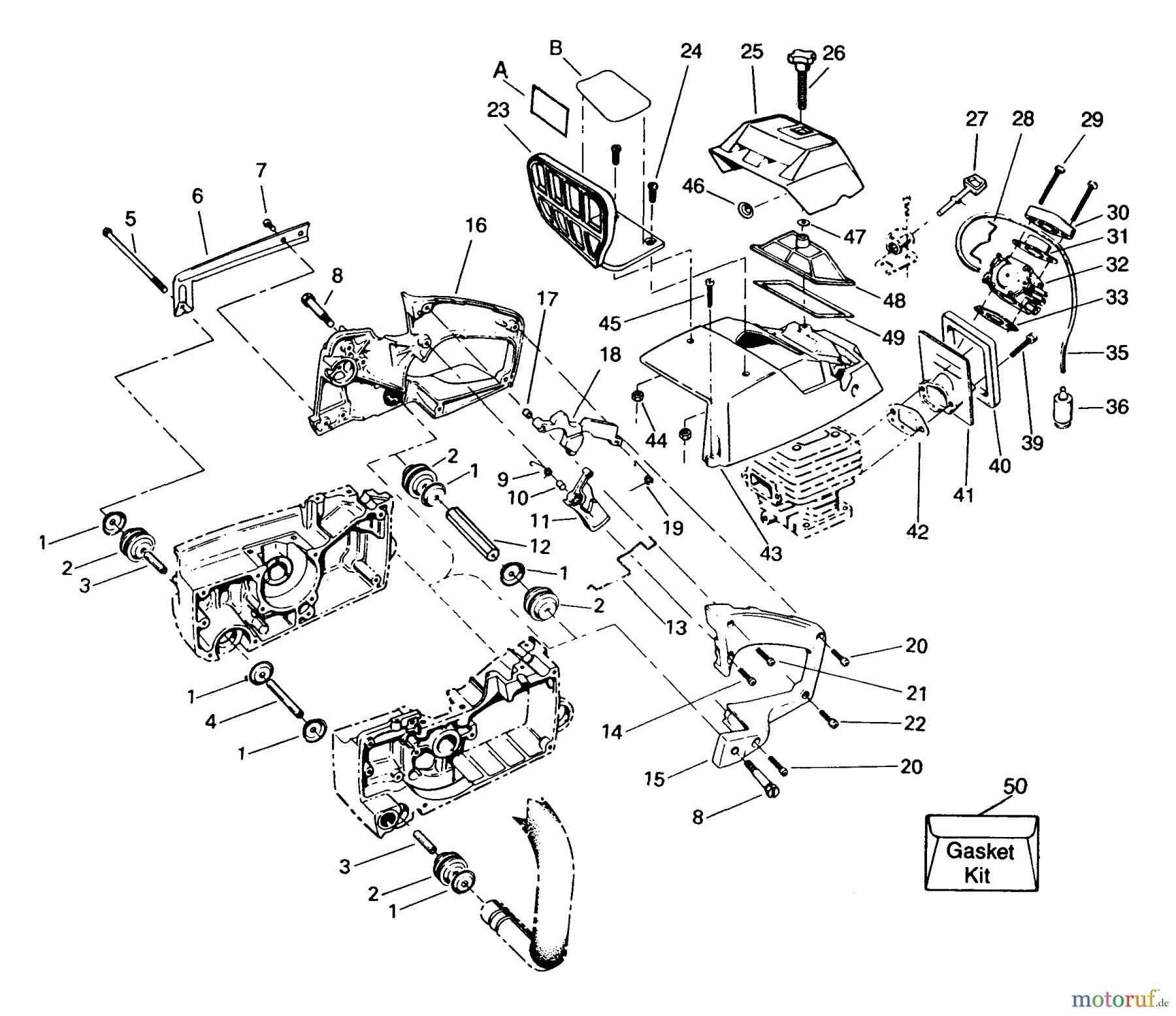Poulan / Weed Eater Motorsägen 4000 - Poulan Chainsaw Isolator Assembly