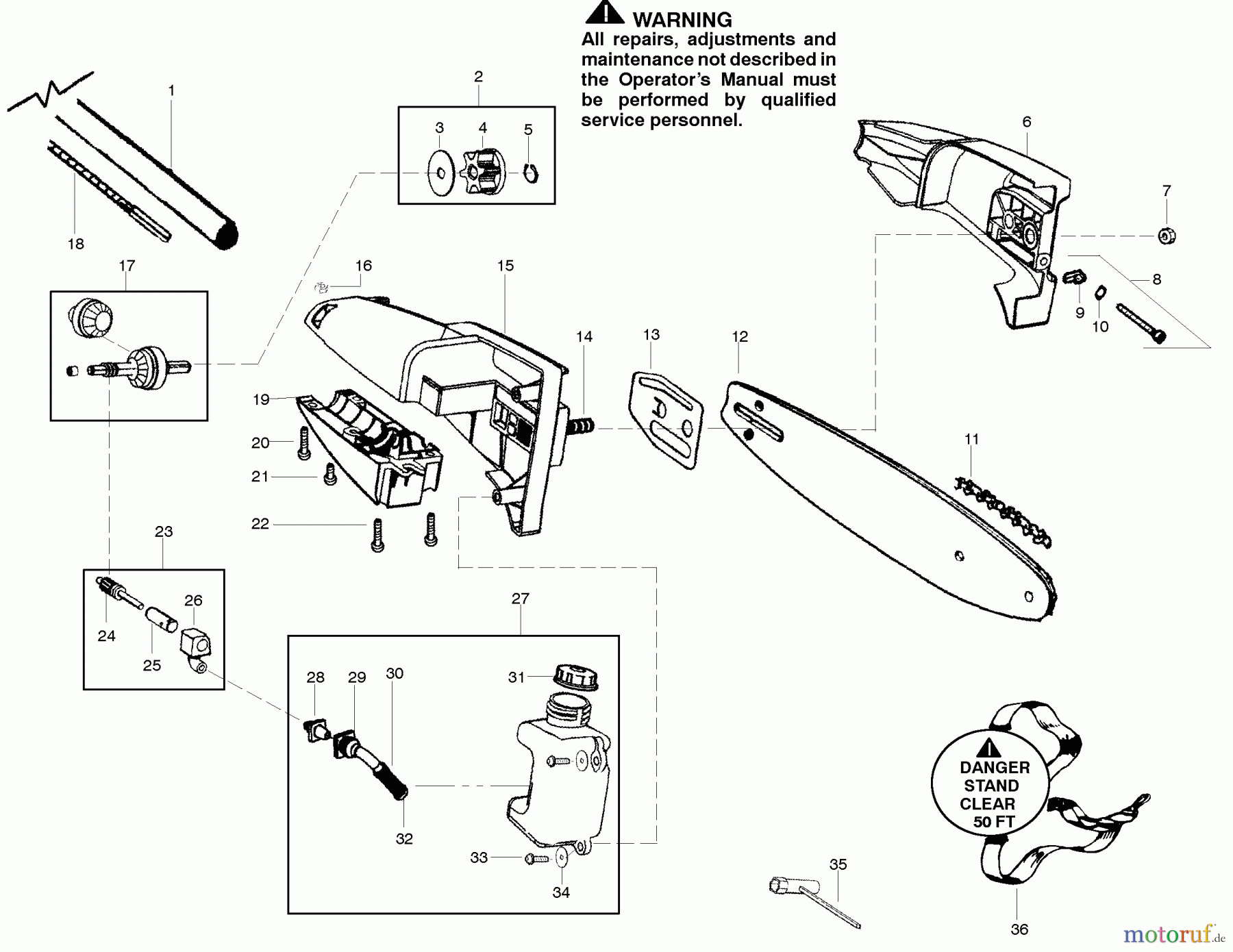 Poulan / Weed Eater Motorsägen 5000P - Poulan Pro Chainsaw Product Complete