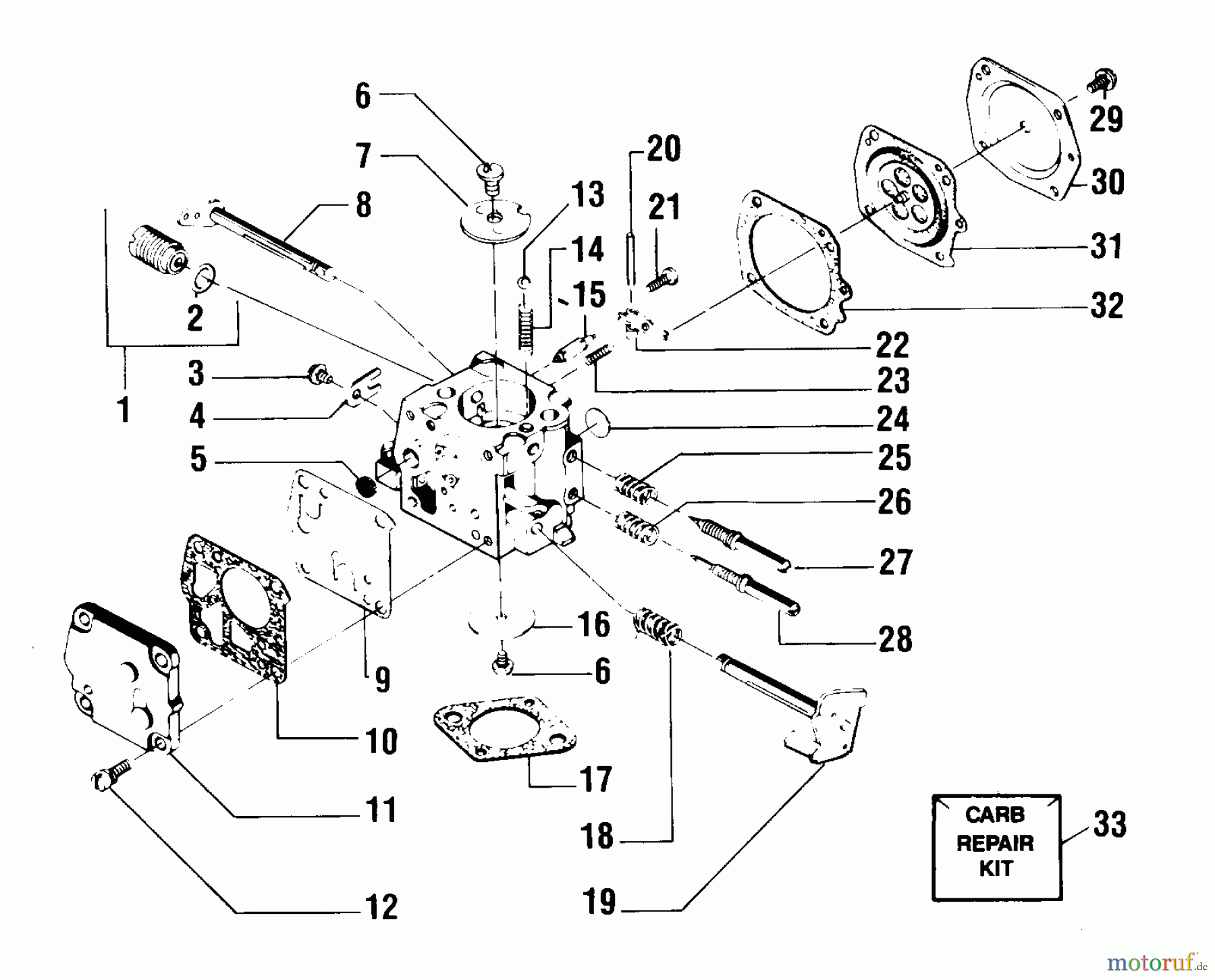 Poulan / Weed Eater Motorsägen 4900 - Poulan Chainsaw CARBURETORS HS-168A, HS-176A