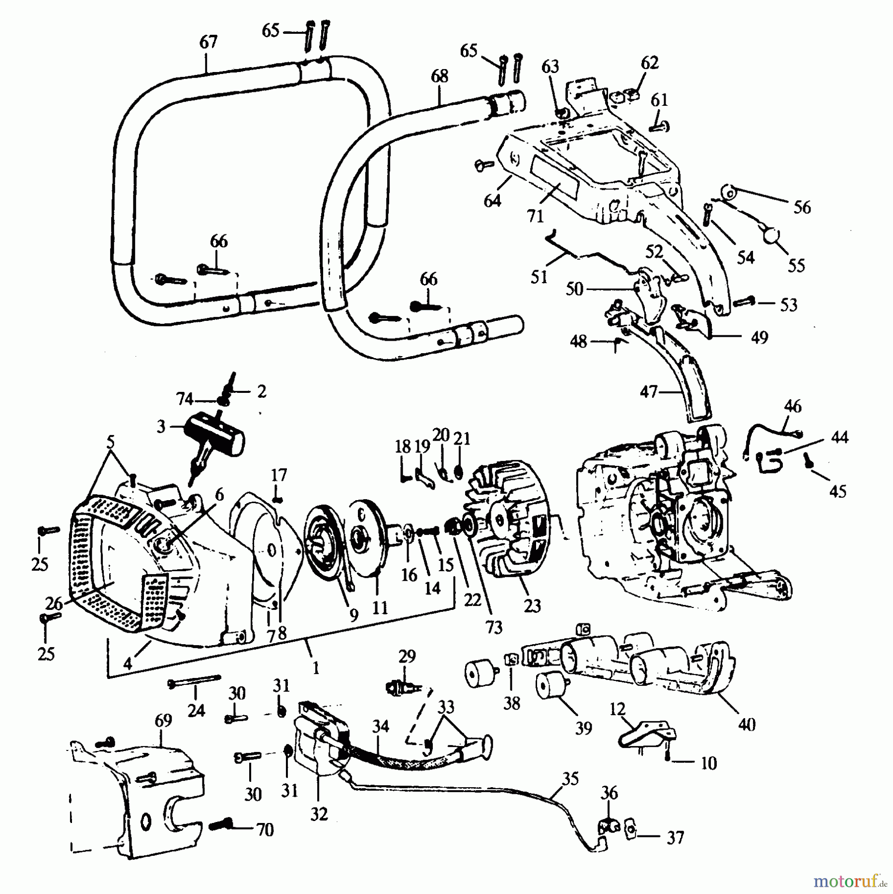 Poulan / Weed Eater Motorsägen KS614 - Poulan Pro Chainsaw STARTER ASSEMBLY