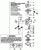 Poulan / Weed Eater MICRO XXV - Poulan Chainsaw Ersatzteile CARBURETOR WT-3 (35158) & WT-20 (35181)