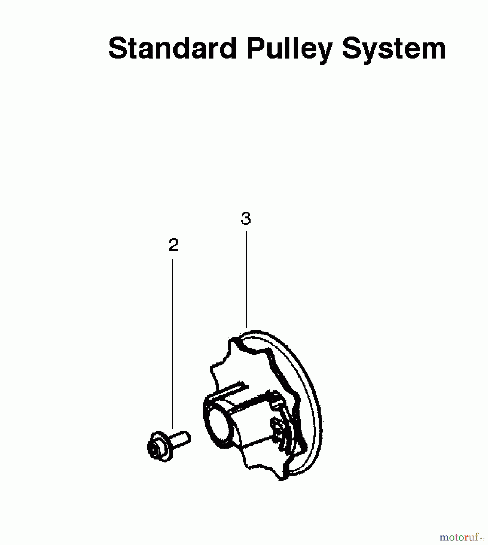Poulan / Weed Eater Motorsägen P3314 (Type 1) - Poulan Chainsaw Standard Pulley System