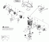 Poulan / Weed Eater P3314WS (Type 2) - Poulan Chainsaw Ersatzteile Engine Assembly Type 2