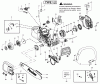 Poulan / Weed Eater P3314WS (Type 1) - Poulan Woodshark Chainsaw Ersatzteile Handle, Chassis & Bar Assembly Type 1,2