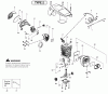 Poulan / Weed Eater P3314WSA (Type 2) - Poulan Chainsaw Ersatzteile Engine Assembly Type 2