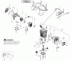 Poulan / Weed Eater P3416 (Type 2) - Poulan Chainsaw Ersatzteile Engine Assembly Type 2