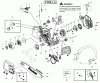 Poulan / Weed Eater P3416 (Type 1) - Poulan Chainsaw Ersatzteile Handle, Chassis & Bar Assembly Type 1,2