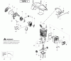 Poulan / Weed Eater P3516PR (Type 1) - Poulan Predator Chainsaw Ersatzteile Engine Type 1