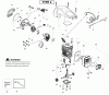 Poulan / Weed Eater P3818AV (Type 2) - Poulan Chainsaw Ersatzteile Engine Type 2