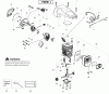 Poulan / Weed Eater P4018AV (Type 1) - Poulan Chainsaw Ersatzteile Engine Type 1