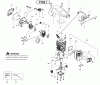 Poulan / Weed Eater P4018AV-BH (Type 1) - Poulan Chainsaw Ersatzteile Engine Assembly Type 1