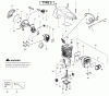 Poulan / Weed Eater P4018AV-BH (Type 2) - Poulan Chainsaw Ersatzteile Engine Assembly Type 2