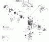 Poulan / Weed Eater P4018WT (Type 1) -Poulan Wildthing Chainsaw Ersatzteile Engine Type 1