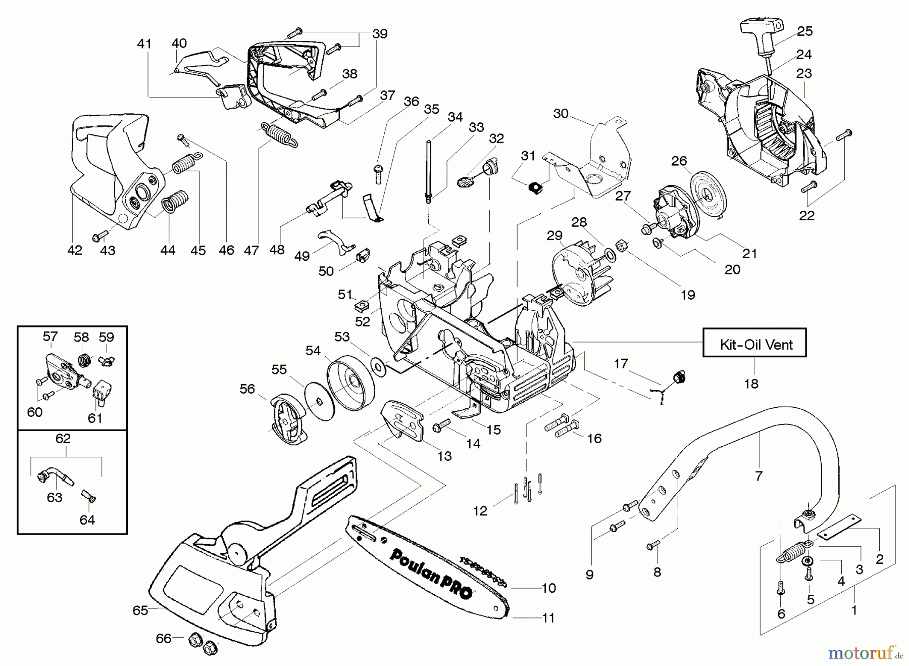 Poulan / Weed Eater Motorsägen PP220LE - Poulan Pro Chainsaw Starter