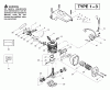 Poulan / Weed Eater PP221 (Type 1) - Poulan Pro Chainsaw Ersatzteile Engine Assembly Type 1-3