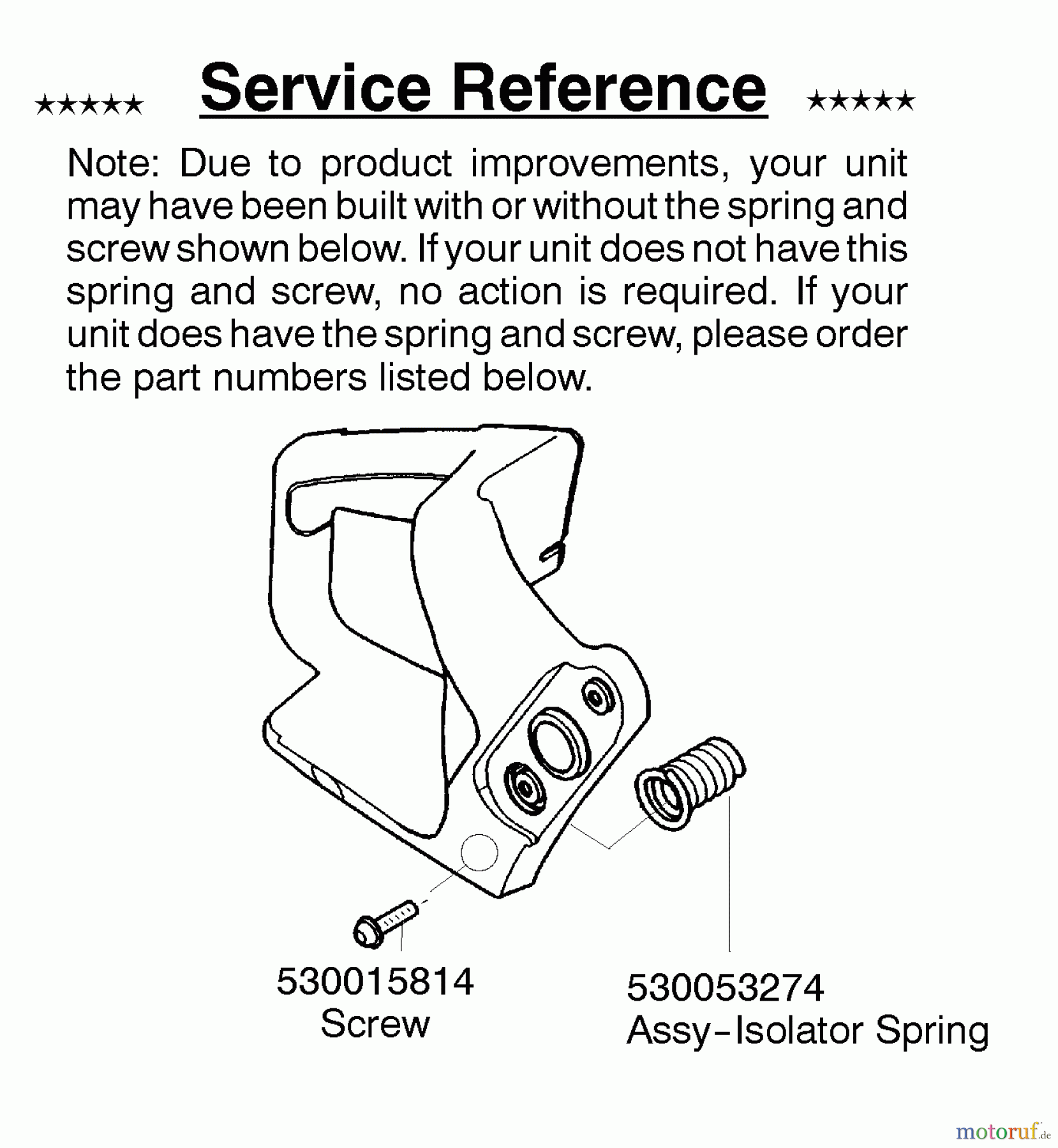 Poulan / Weed Eater Motorsägen PP260 (Type 5) - Poulan Pro Chainsaw Service Reference #3