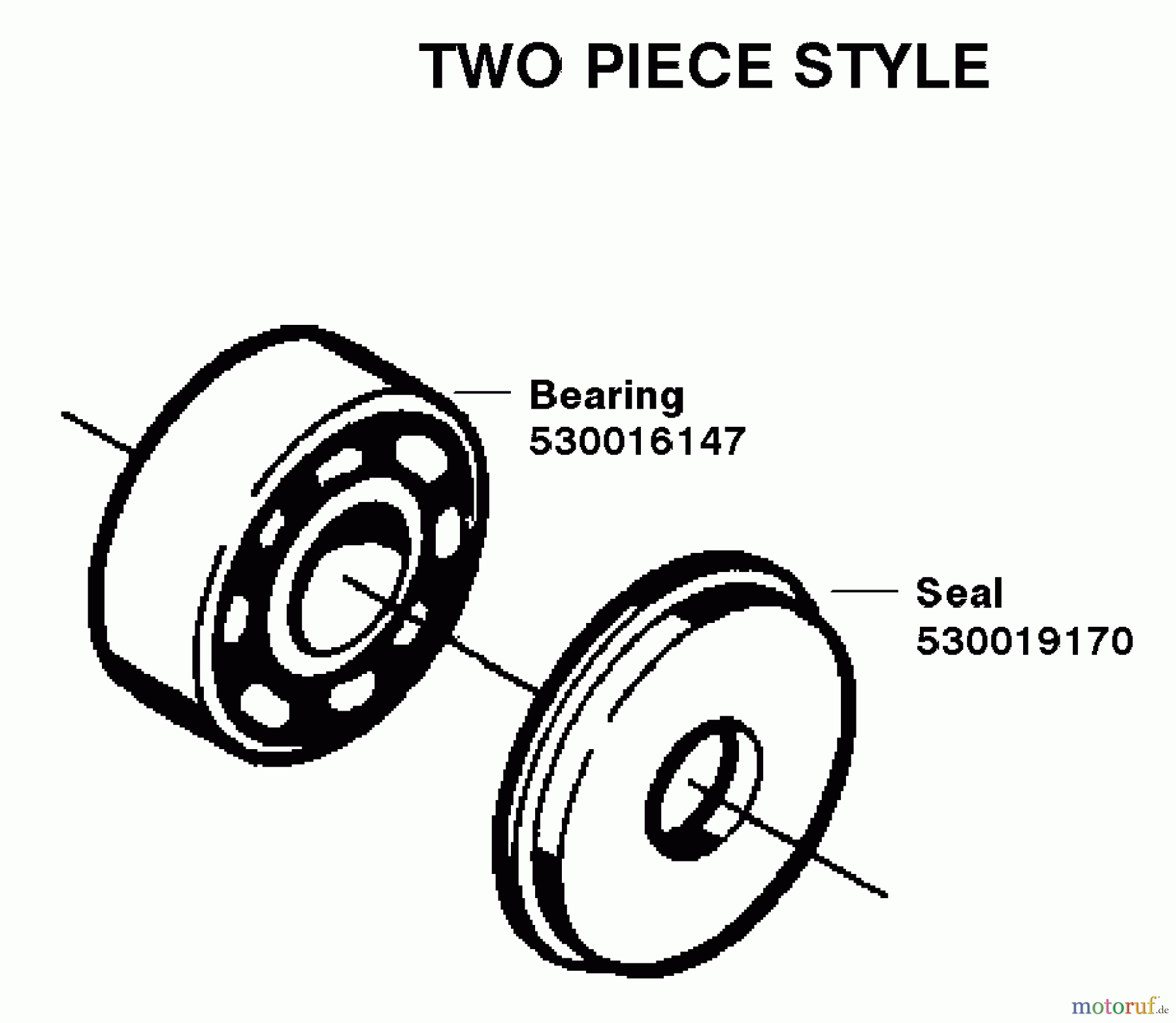 Poulan / Weed Eater Motorsägen PP295 (Type 4) - Poulan Pro Chainsaw Bearing & Seal - Two Piece Style