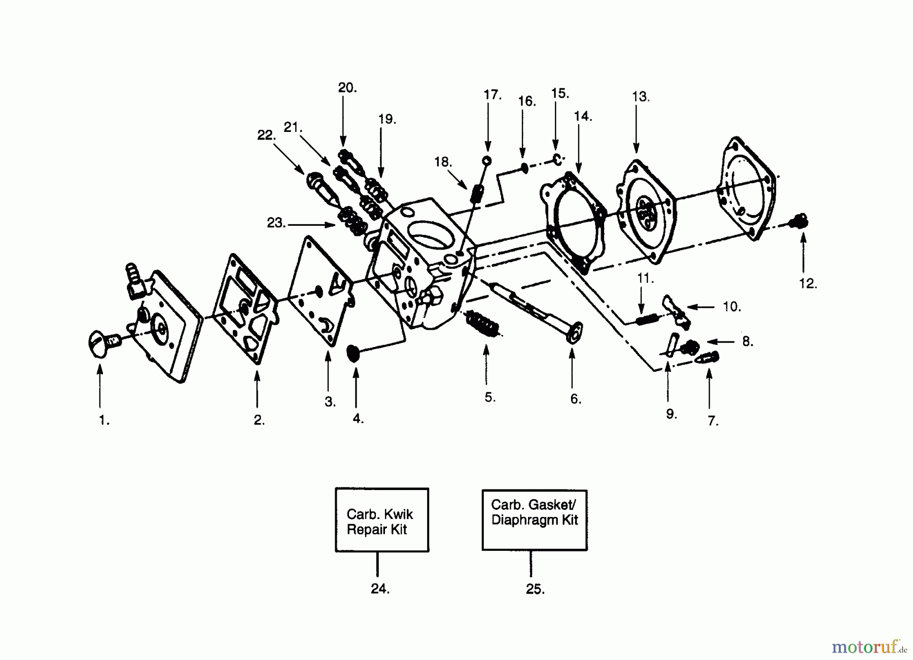 Poulan / Weed Eater Motorsägen PP305 - Poulan Pro Chainsaw CARBURETOR HDA-#49 BREAKDOWN