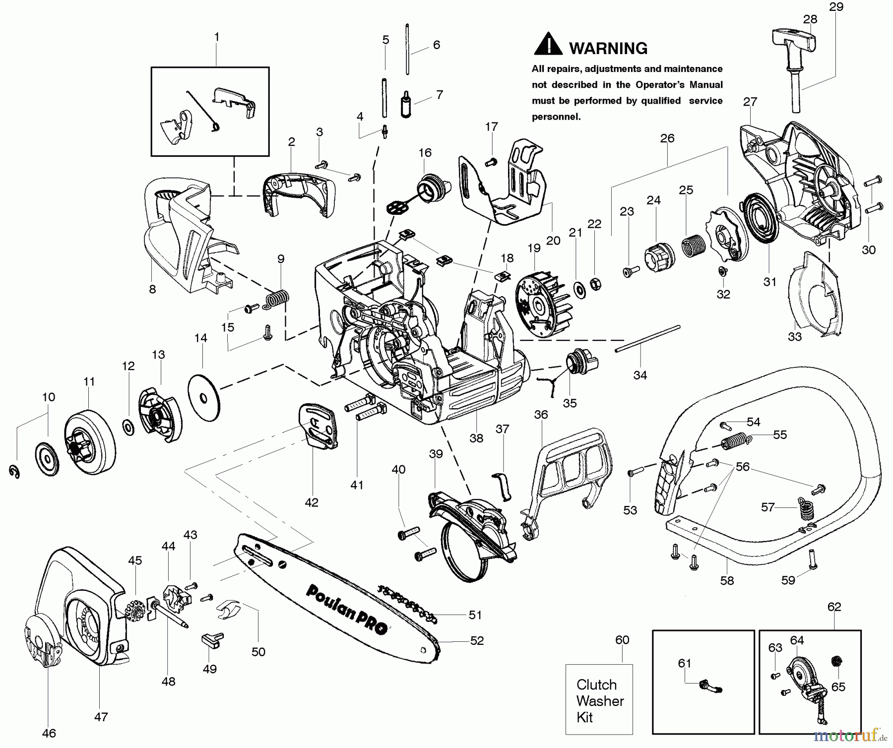 Poulan / Weed Eater Motorsägen PP3516AVX - Poulan Pro Chainsaw Housing