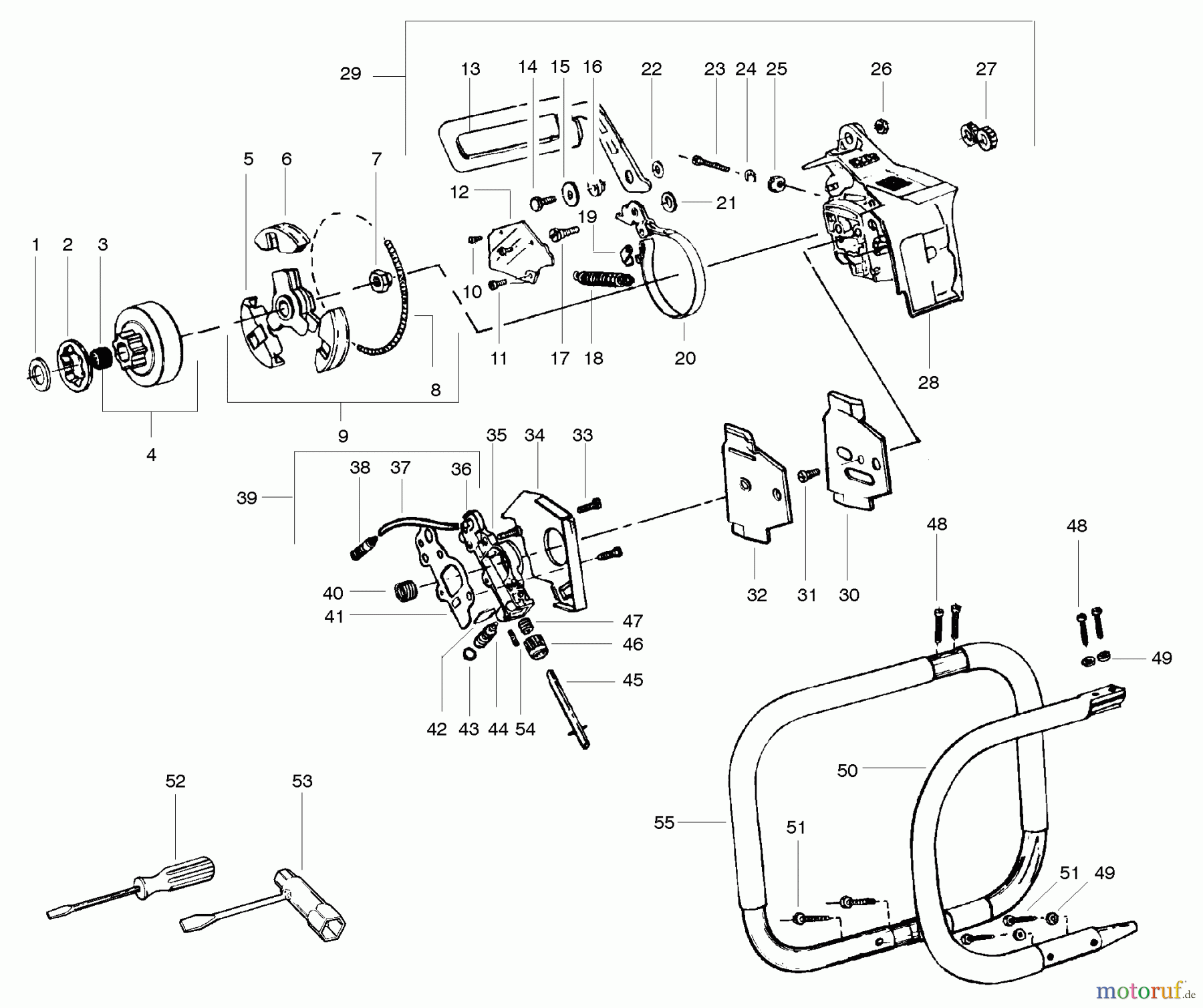 Poulan / Weed Eater Motorsägen PP455 - Poulan Pro Chainsaw Chain Brake Assembly