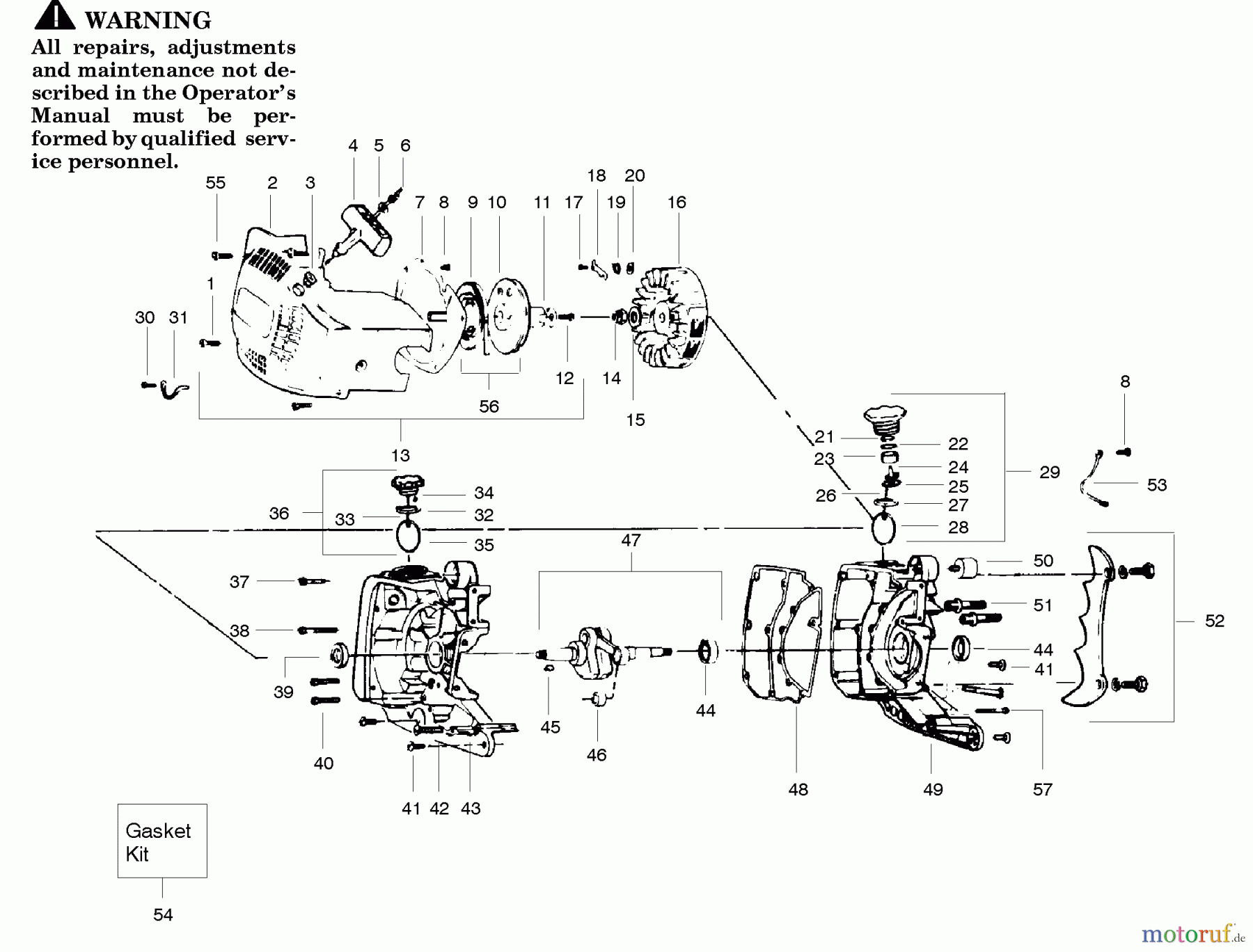 Poulan / Weed Eater Motorsägen PP455 - Poulan Pro Chainsaw Crankcase