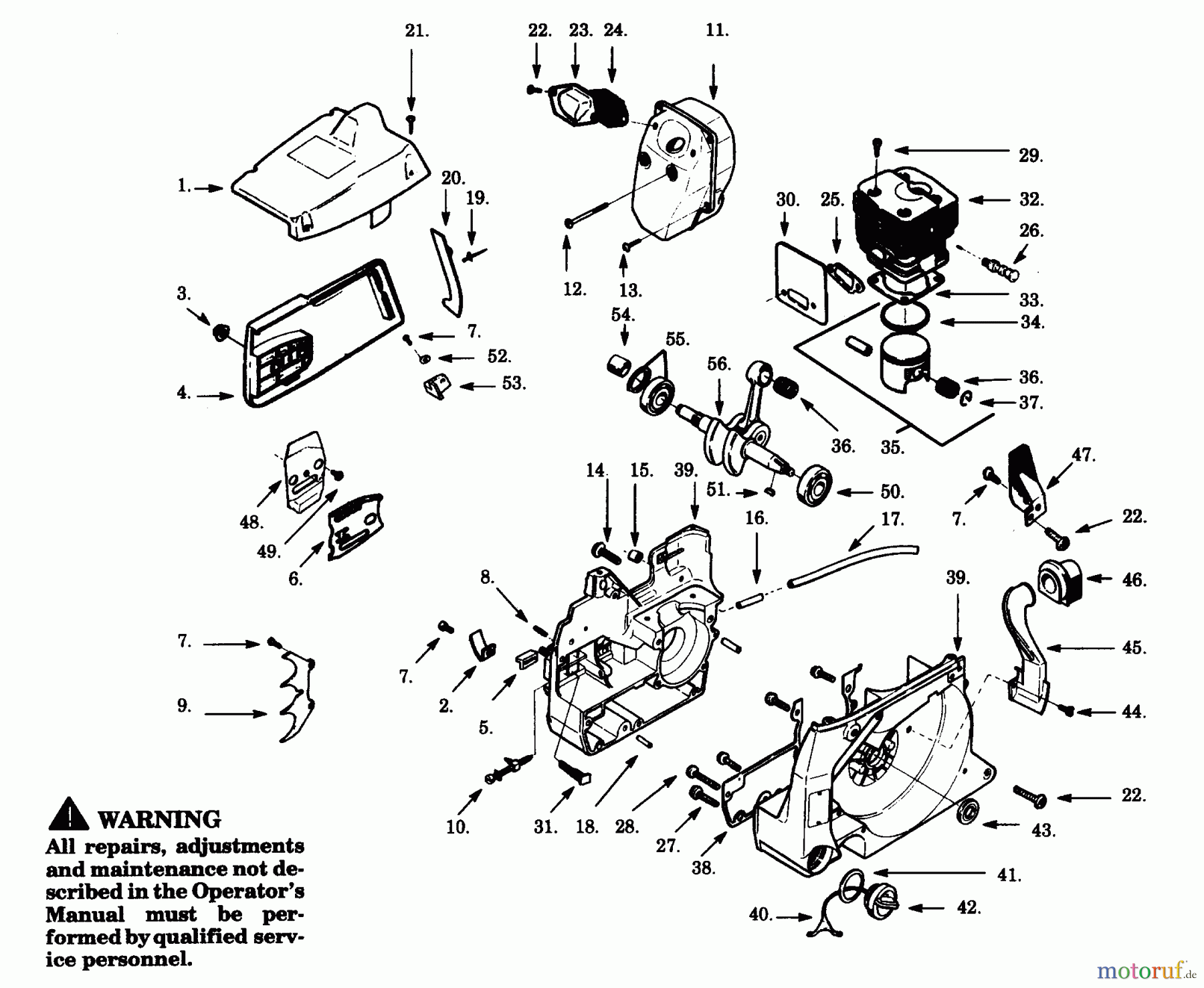 Poulan / Weed Eater Motorsägen PP425 - Poulan Pro Chainsaw POWER UNIT