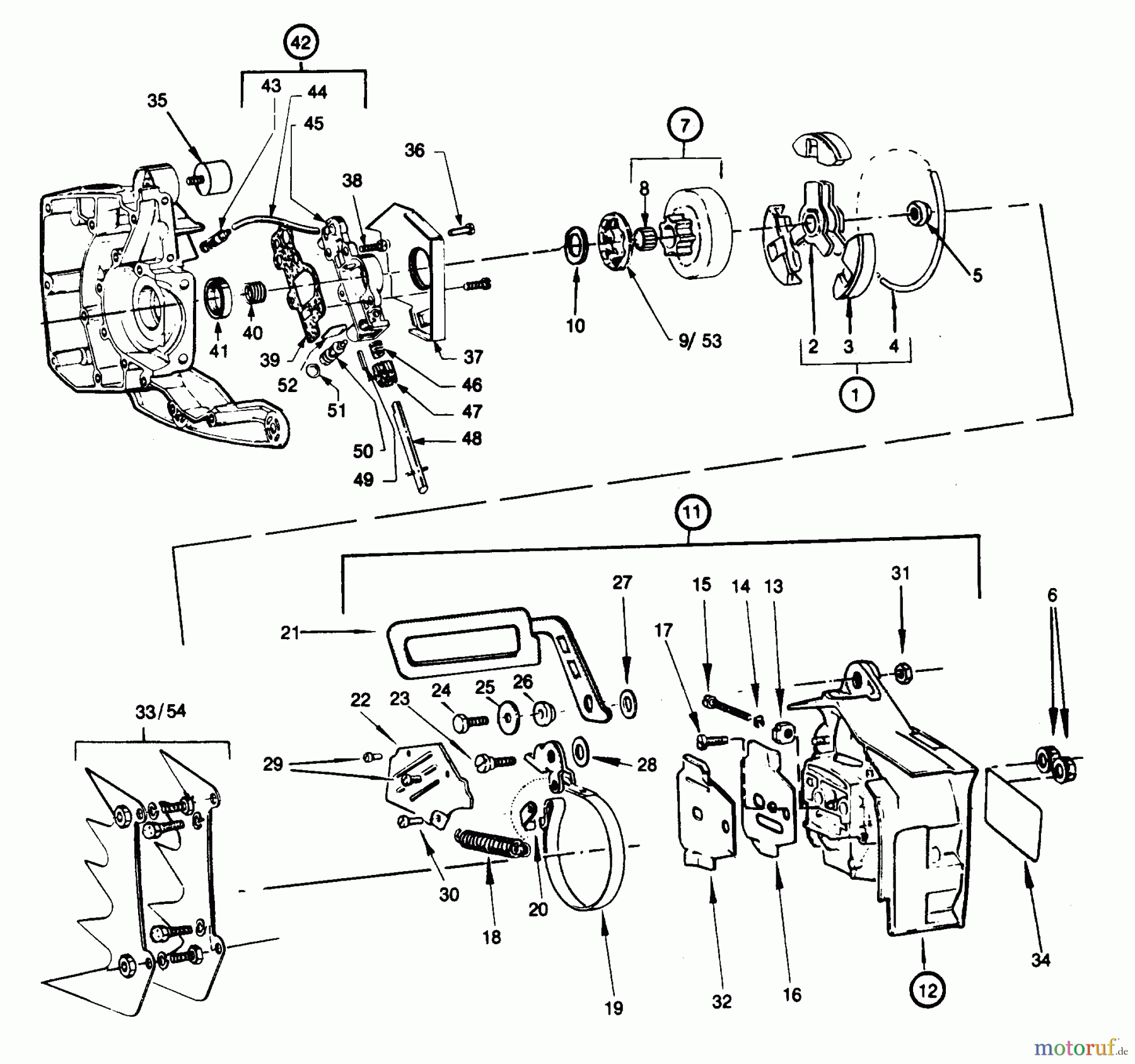 Poulan / Weed Eater Motorsägen PP525 - Poulan Pro Chainsaw CLUTCH