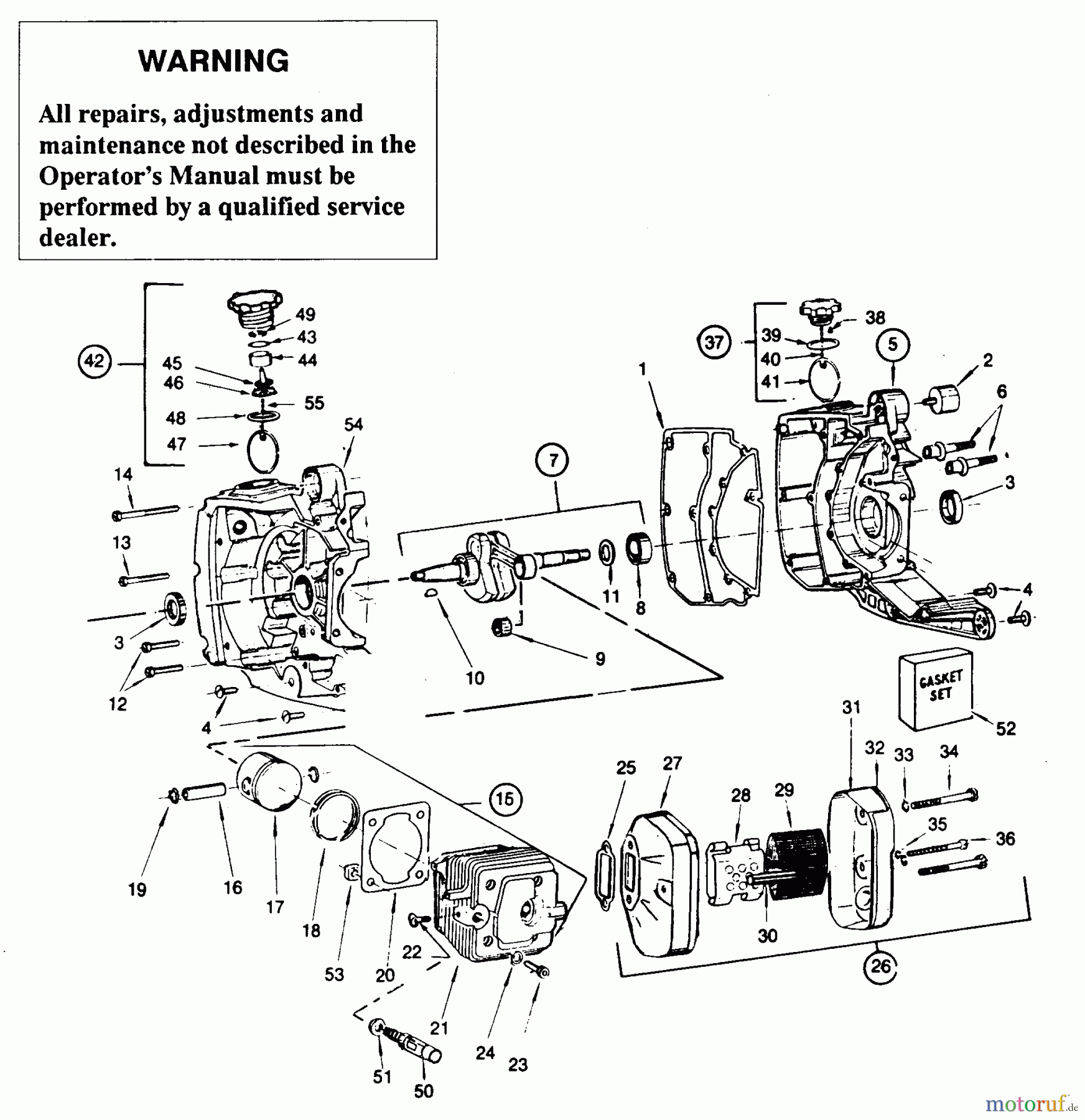 Poulan / Weed Eater Motorsägen PP525 - Poulan Pro Chainsaw POWER UNIT