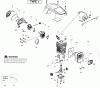 Poulan / Weed Eater PPB3416 (Type 1) - Poulan Pro Chainsaw Ersatzteile Engine Type 1