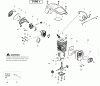 Poulan / Weed Eater PPB4018 (Type 1) - Poulan Pro Chainsaw Ersatzteile Engine Type 1
