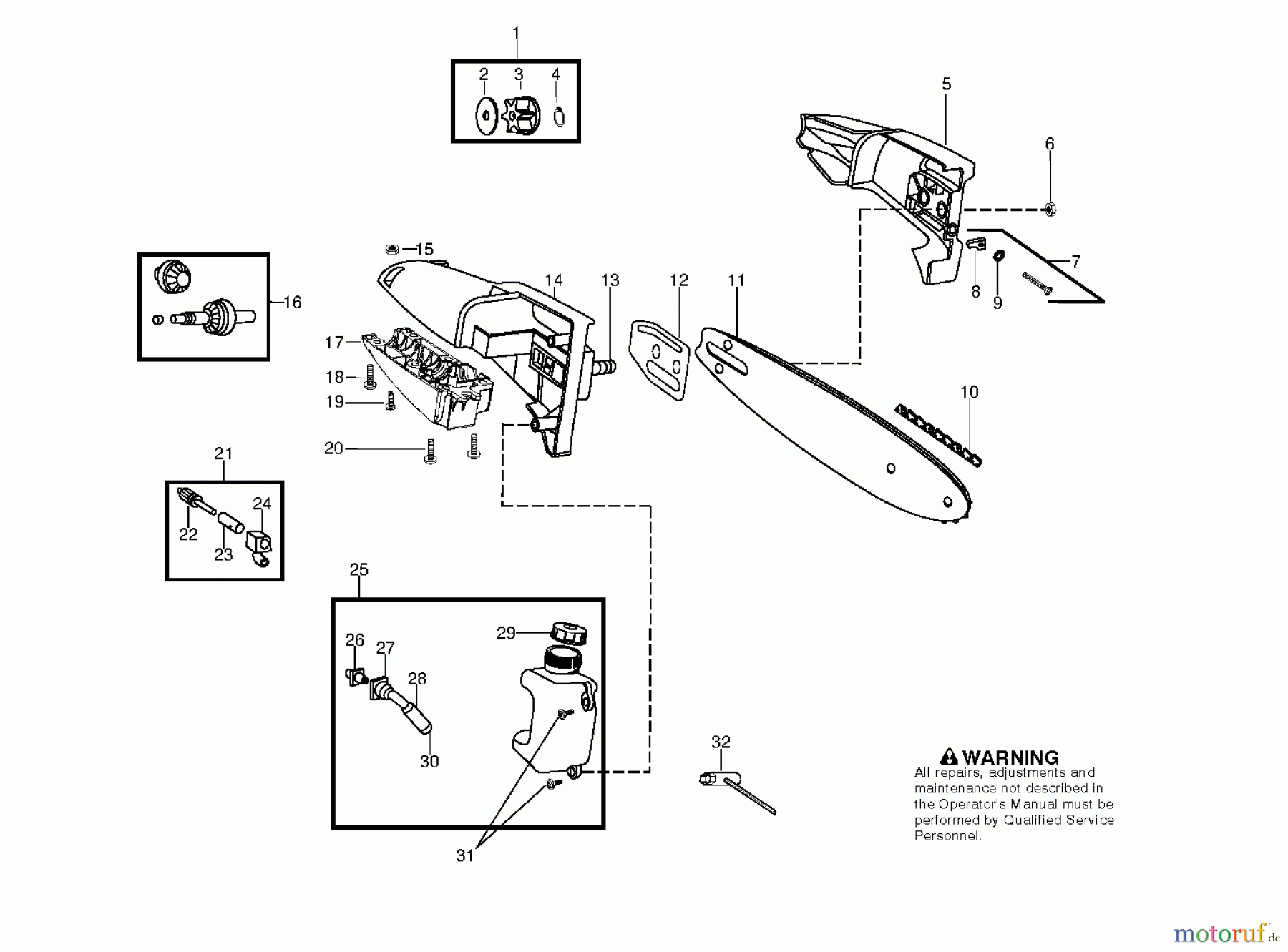 Poulan / Weed Eater Hochentaster PP258TPC (579218001) - Poulan Pro Pole Pruner (2011-10) CUTTING EQUIPMENT