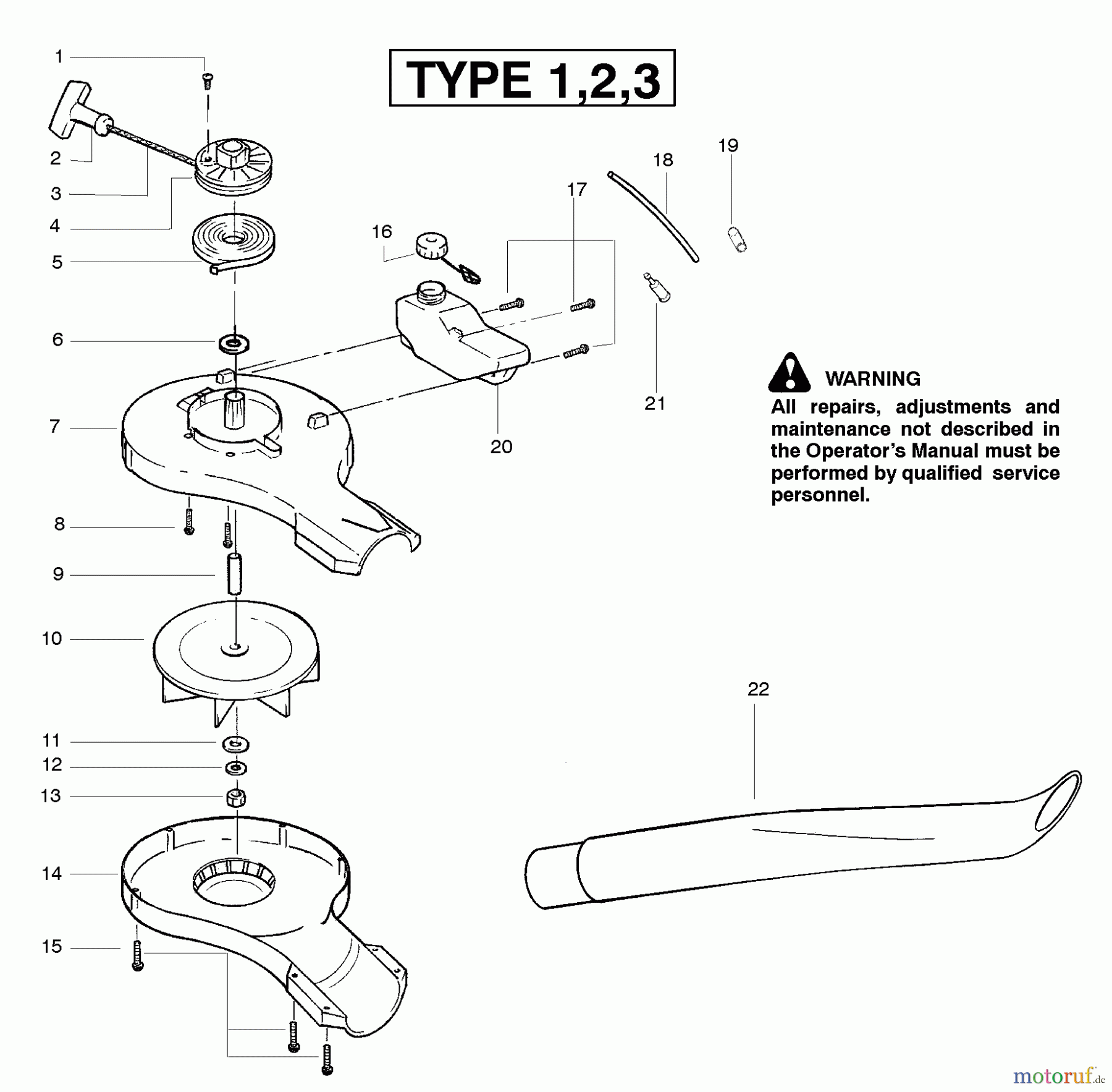 Poulan / Weed Eater Bläser / Sauger / Häcksler / Mulchgeräte FL1500LE (Type 3) - Weed Eater Featherlite Blower Cover Type 1-3