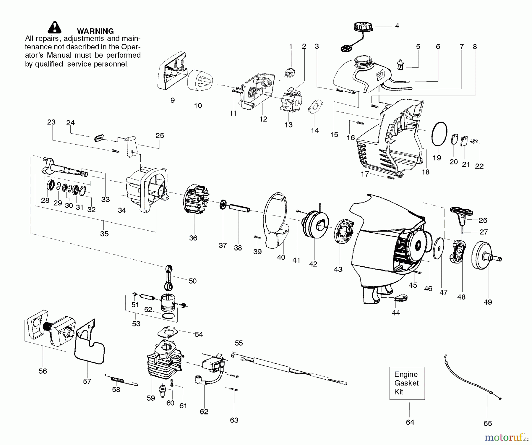 Poulan / Weed Eater Hochentaster PP446T - Poulan Pro Pole Pruner Engine Assembly