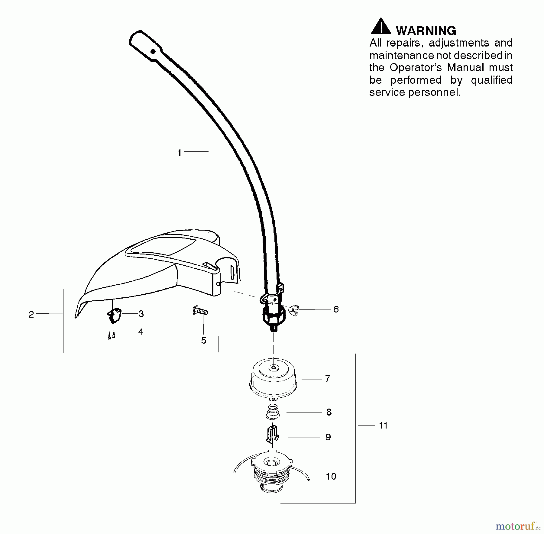 Poulan / Weed Eater Hochentaster PP446T - Poulan Pro Pole Pruner Trimmer Attachment & Shield Assembly