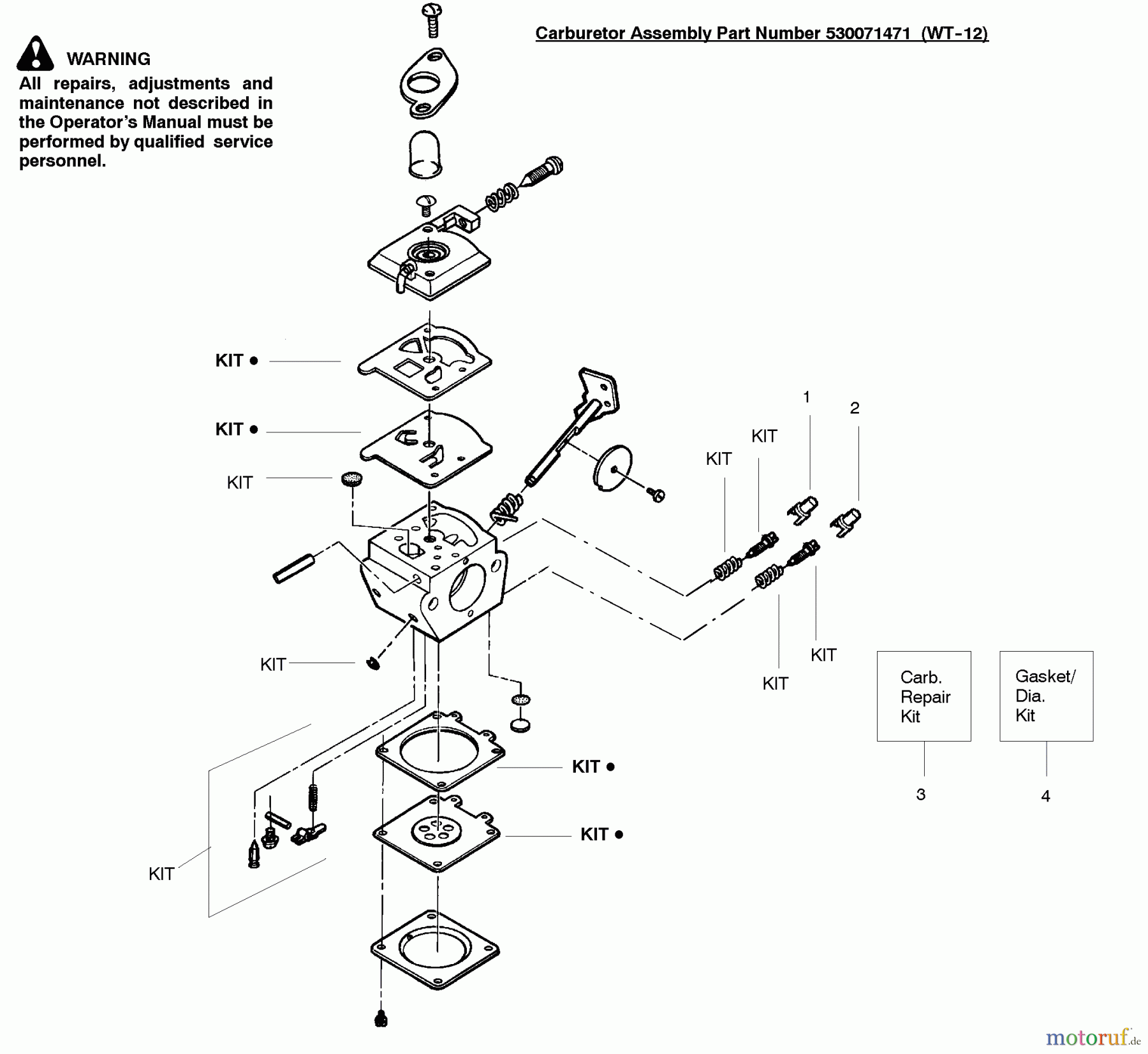 Poulan / Weed Eater Bläser / Sauger / Häcksler / Mulchgeräte FL1500LE (Type 5) - Weed Eater Featherlite Blower Carburetor Assembly