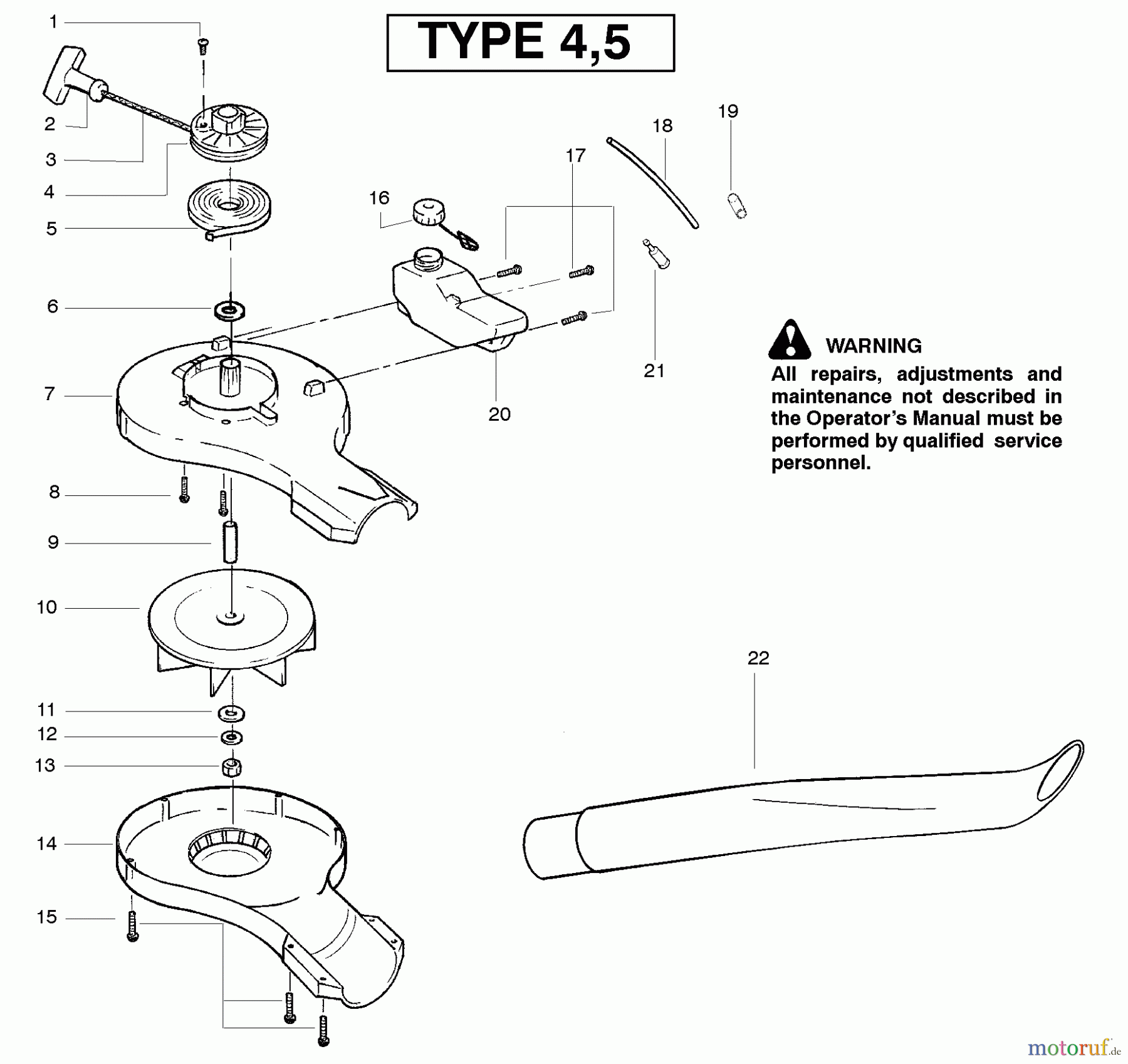 Poulan / Weed Eater Bläser / Sauger / Häcksler / Mulchgeräte FL1500LE (Type 4) - Weed Eater Featherlite Blower Cover Type 4-5
