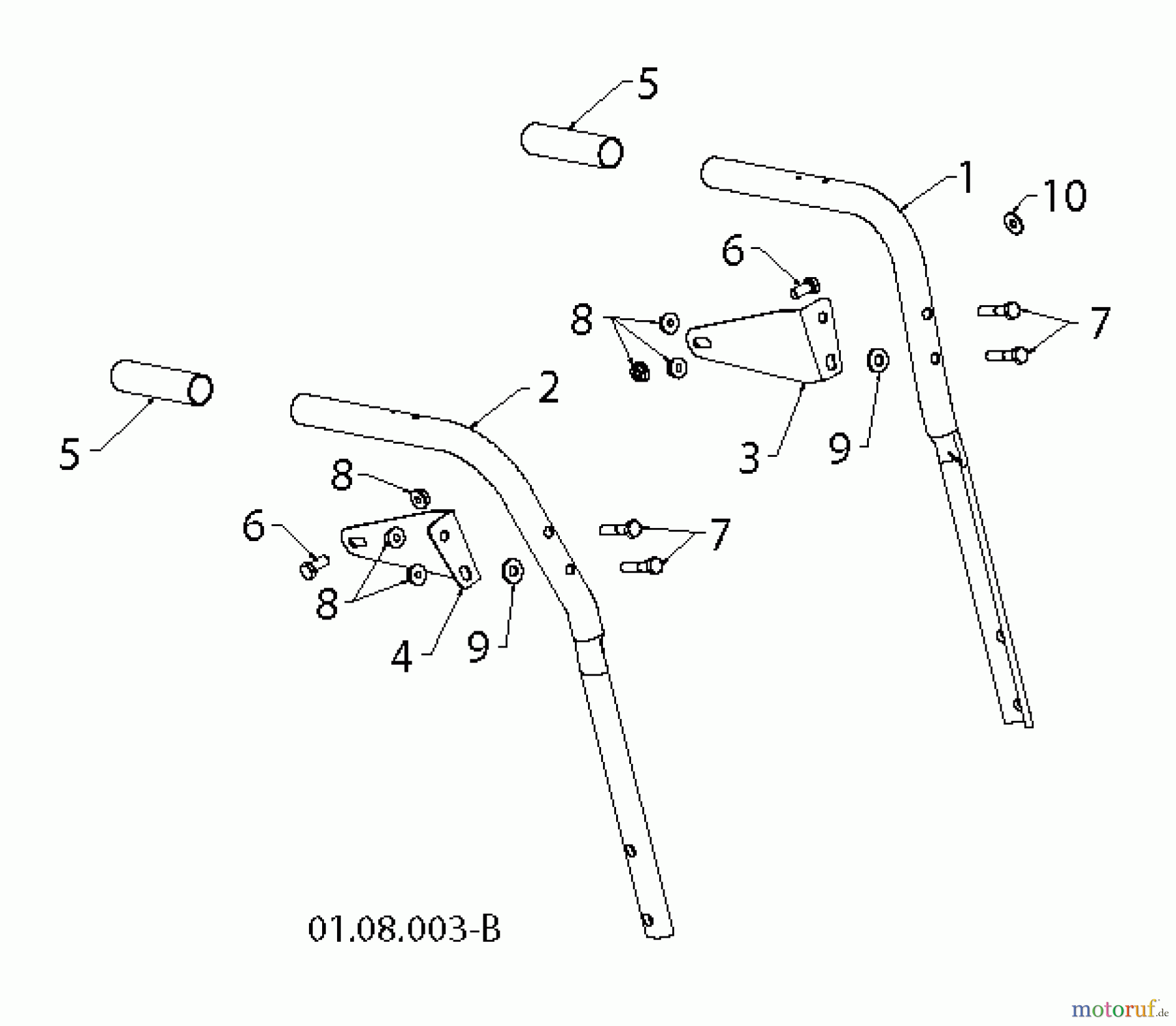 Poulan / Weed Eater Schneefräsen 961980056 (96198005603) - Poulan Pro Snow Thrower (2013-07) HANDLE #6