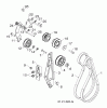 Poulan / Weed Eater P14530ES (96198004502) - Poulan Pro Snow Thrower (2013-06) Ersatzteile CHASSIS /ENGINE /PULLEY #1