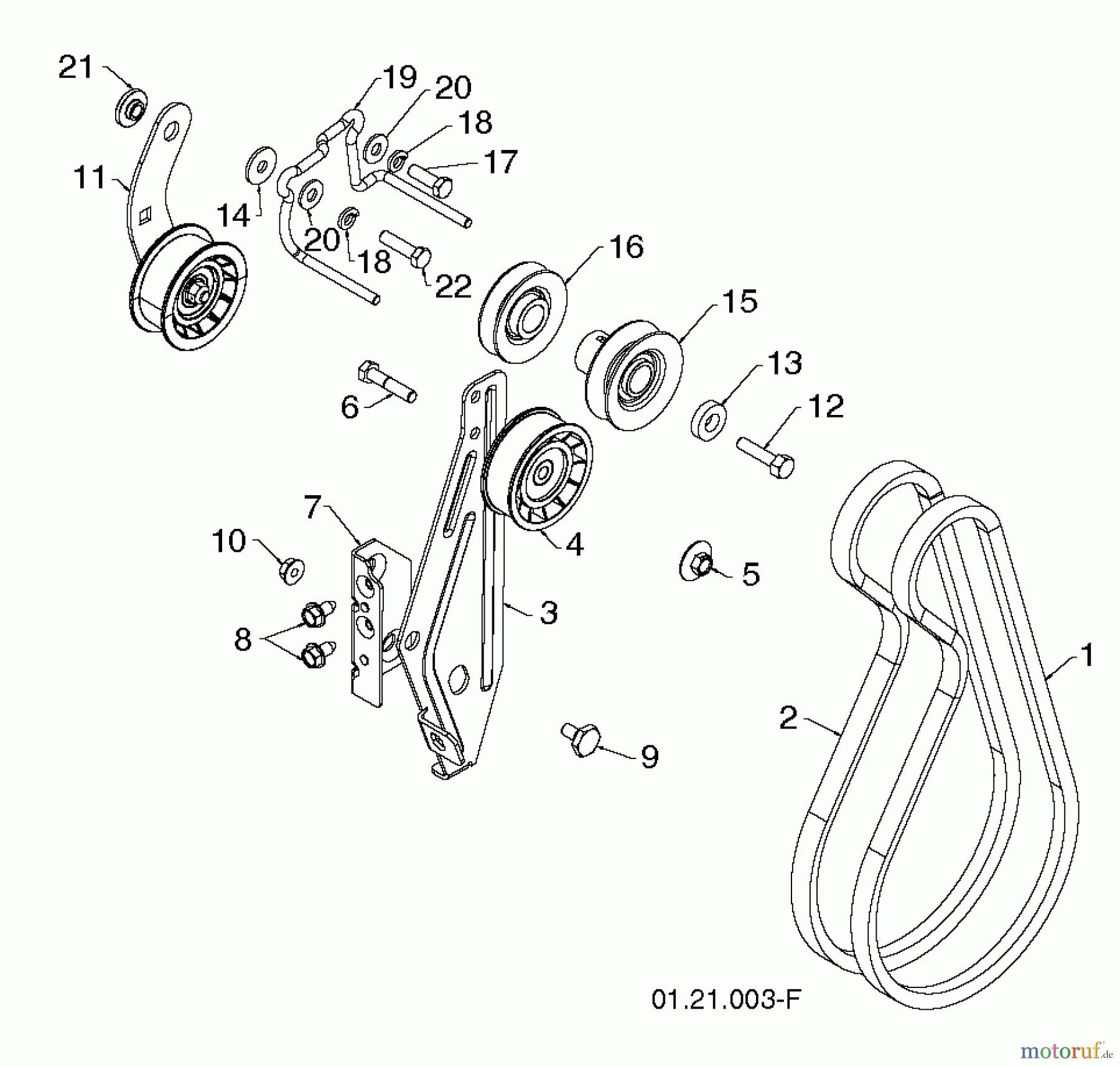  Poulan / Weed Eater Schneefräsen P624ES (96198004302) - Poulan Pro Snow Thrower (2013-07) CHASSIS /ENGINE /PULLEY #4