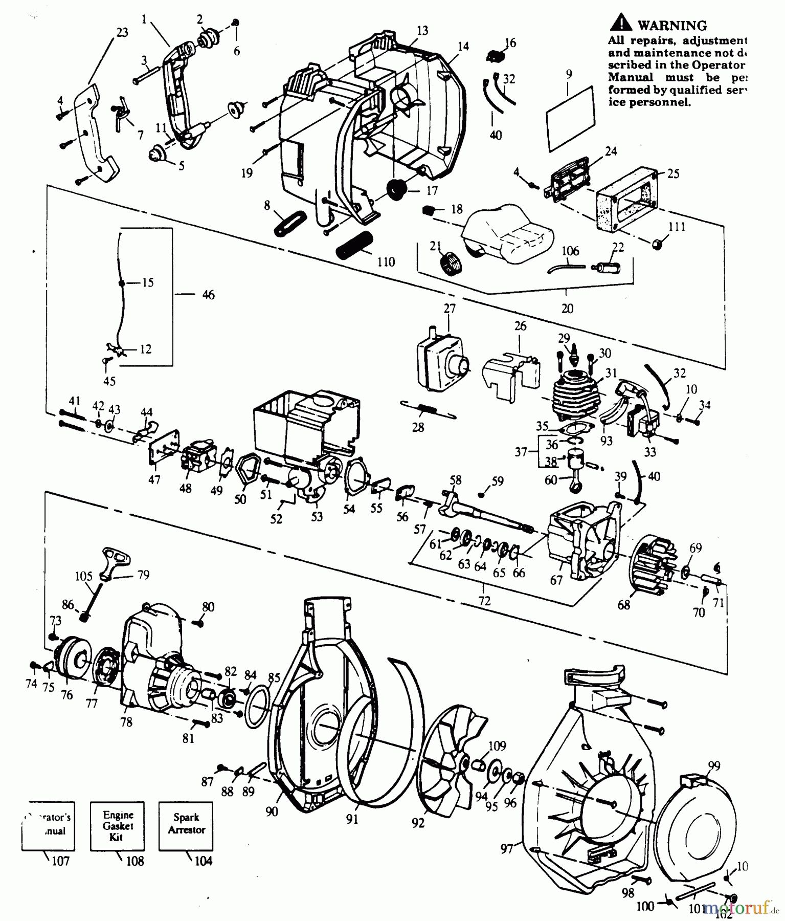 Poulan / Weed Eater Bläser / Sauger / Häcksler / Mulchgeräte GB151C - Paramount Blower BLOWER ASSEMBLY
