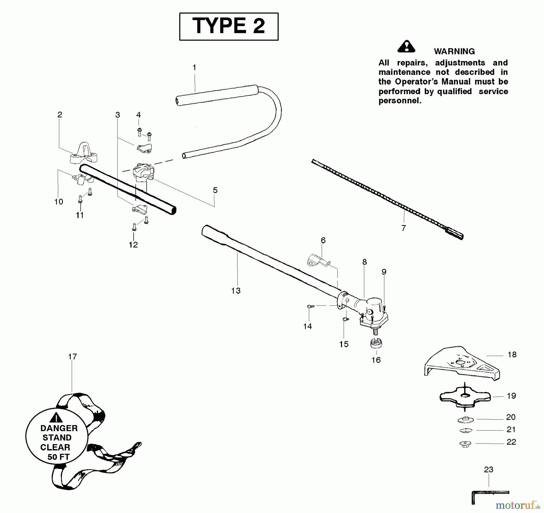 Poulan / Weed Eater Zubehör PP4000C (Type 2) - Poulan Pro Brushcutter Attachment Brushcutter Attachment Assembly Type 2