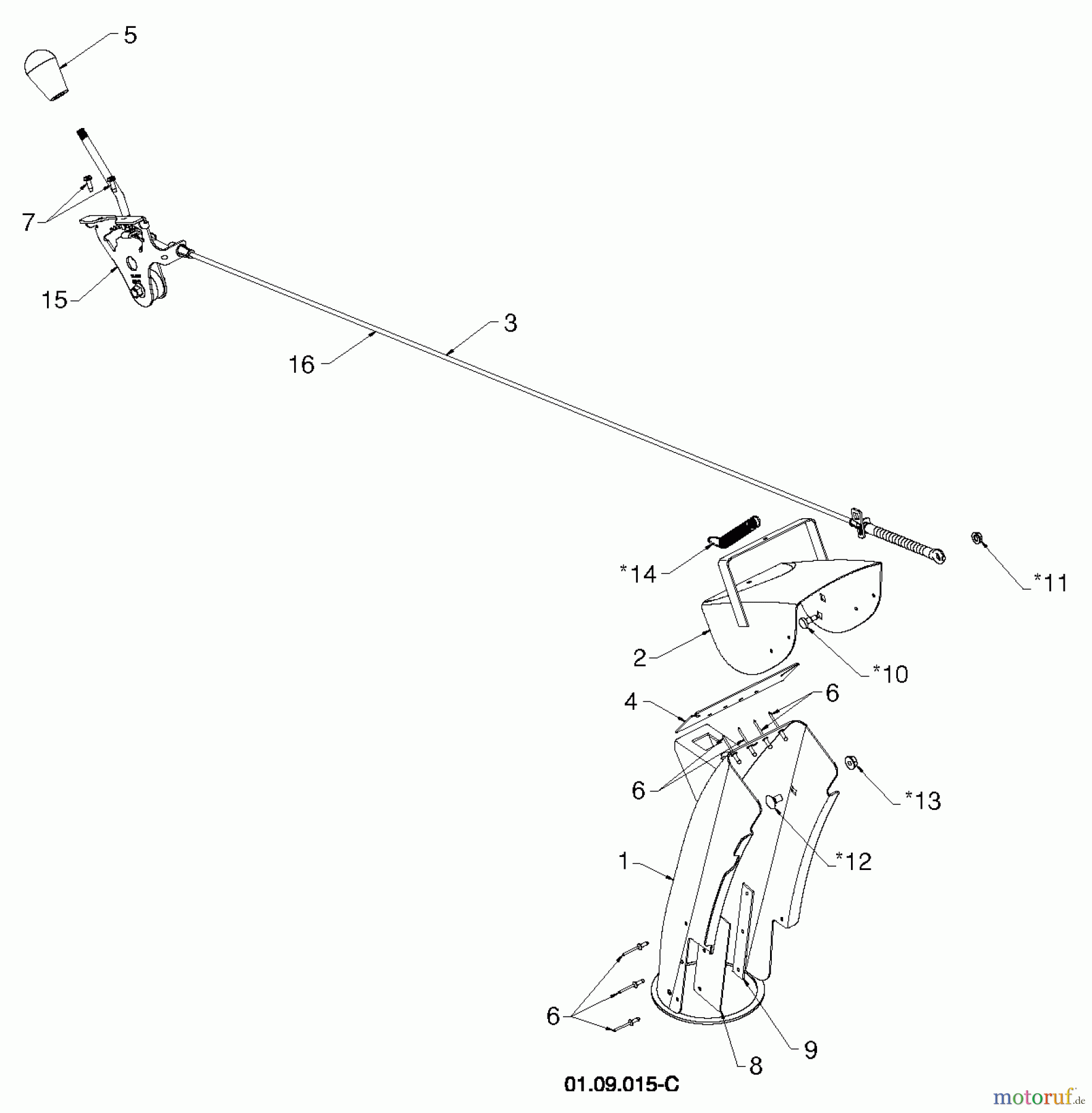 Poulan / Weed Eater Schneefräsen PP1850ES (96198005502) - Poulan Pro Snow Thrower (2012-08) CONTROL PANEL DISCHARGE CHUTE #3