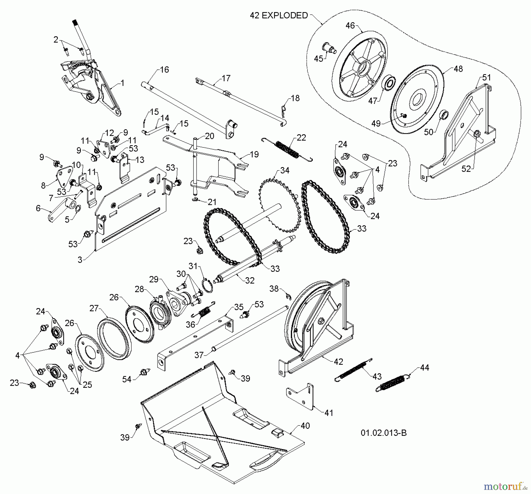 Poulan / Weed Eater Schneefräsen 961980056 (96198005603) - Poulan Pro Snow Thrower (2013-07) DRIVE #1