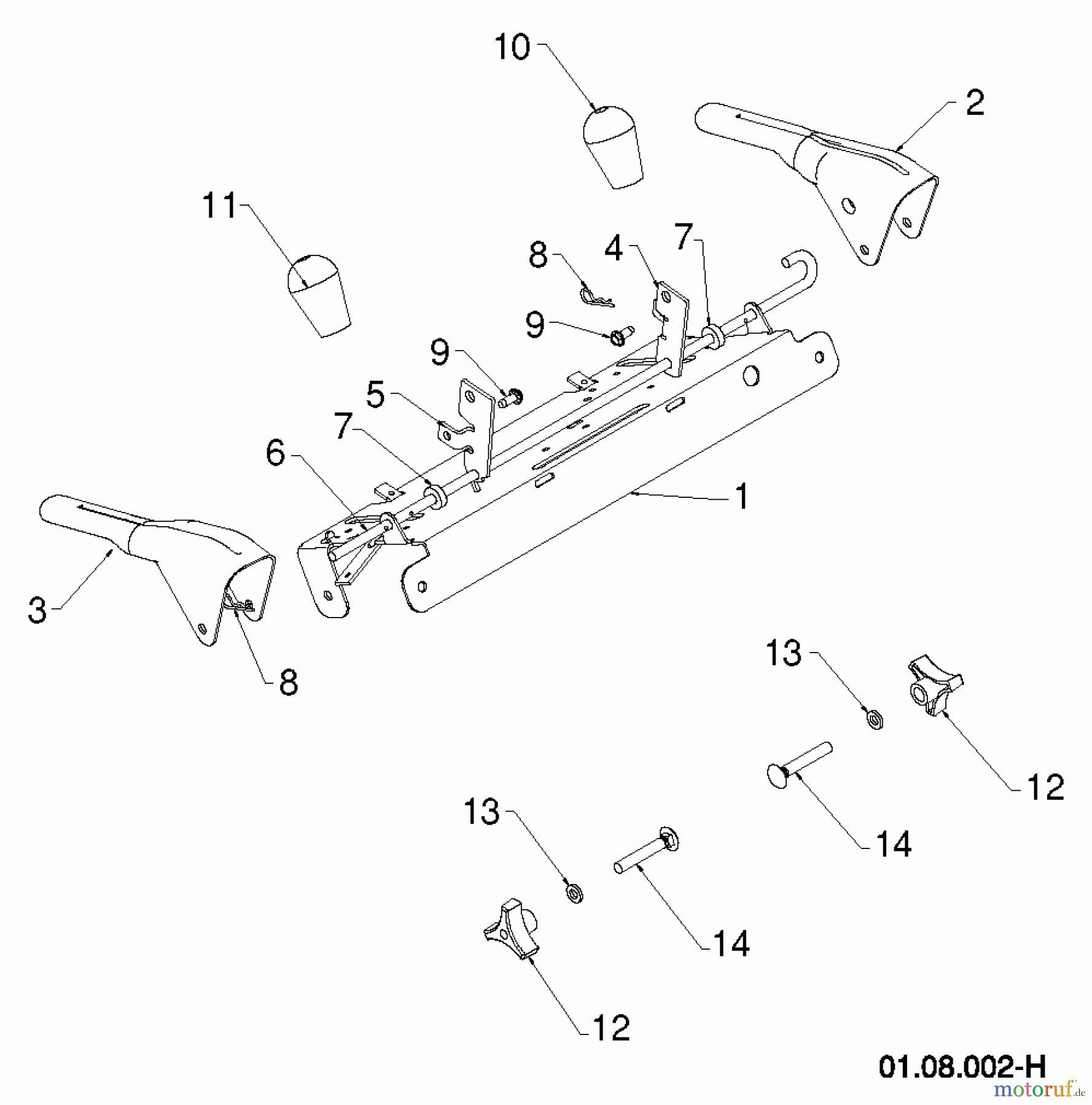  Poulan / Weed Eater Schneefräsen PP1850ES (96198005502) - Poulan Pro Snow Thrower (2012-08) HANDLE #4