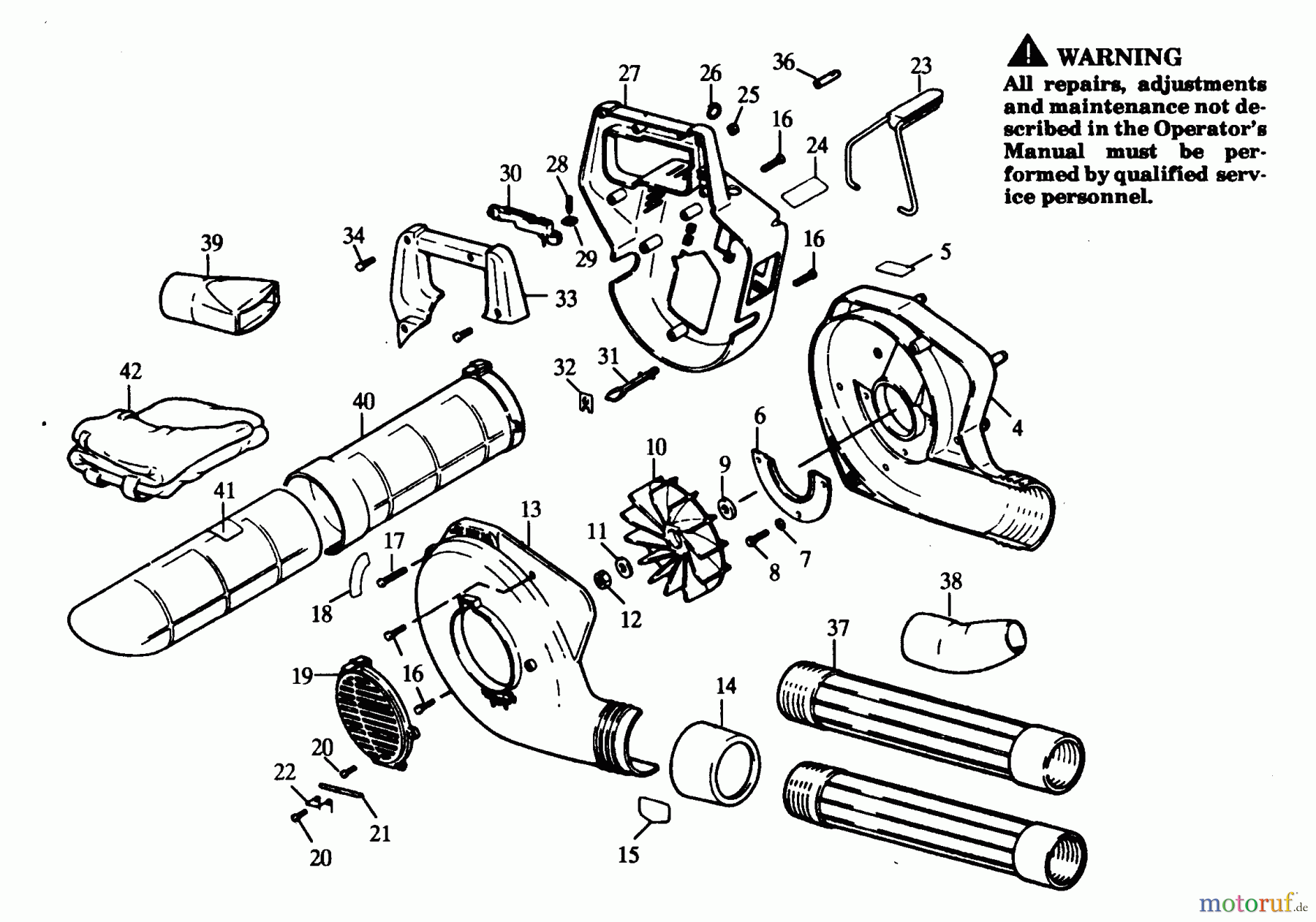 Poulan / Weed Eater Bläser / Sauger / Häcksler / Mulchgeräte GB350 - Paramount Blower BLOWER ASSEMBLY