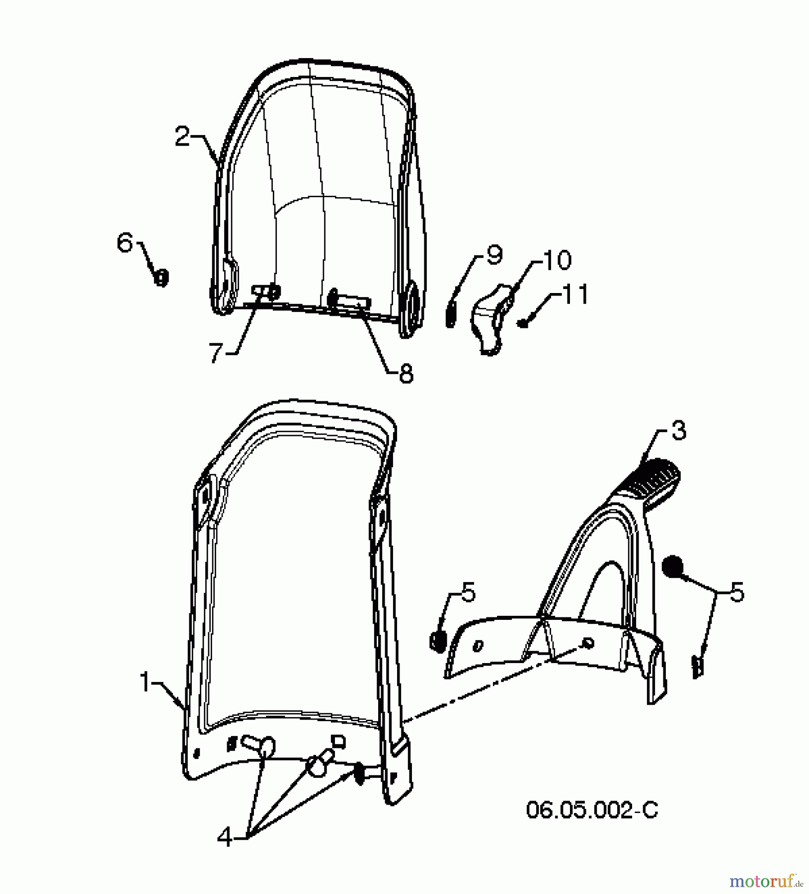 Poulan / Weed Eater Schneefräsen PP521ES (96188000601) - Poulan Pro Snow Thrower (2012-07) CONTROL PANEL DISCHARGE CHUTE #2