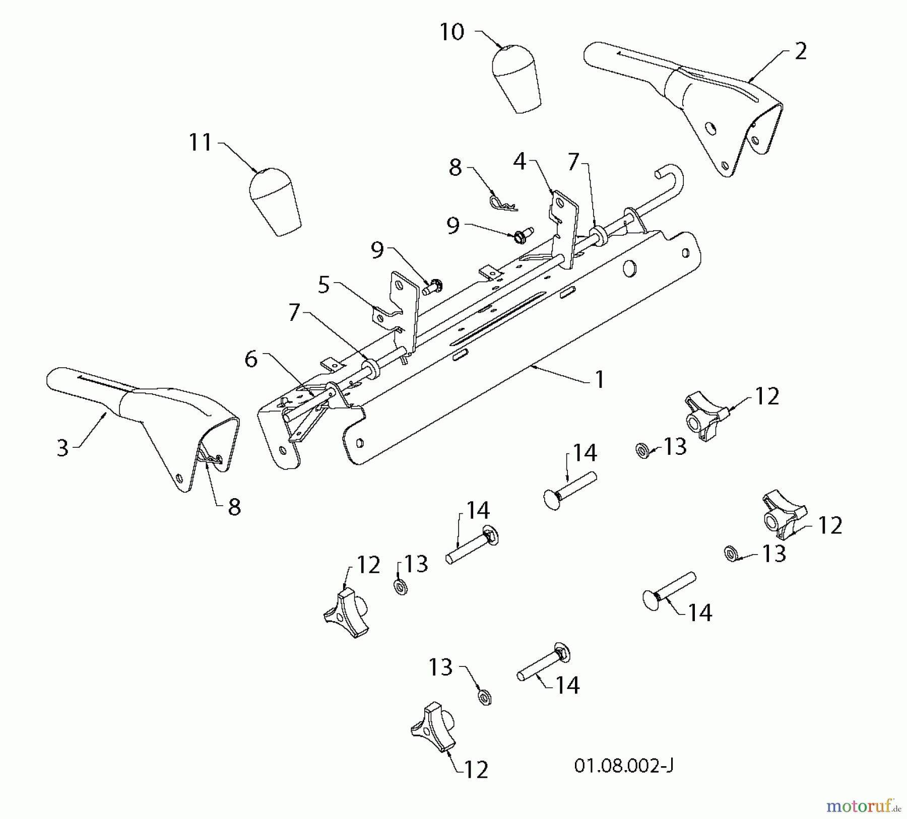Poulan / Weed Eater Schneefräsen PR14527ES (96198004704) - Poulan Pro Snow Thrower (2012-08) HANDLE #4