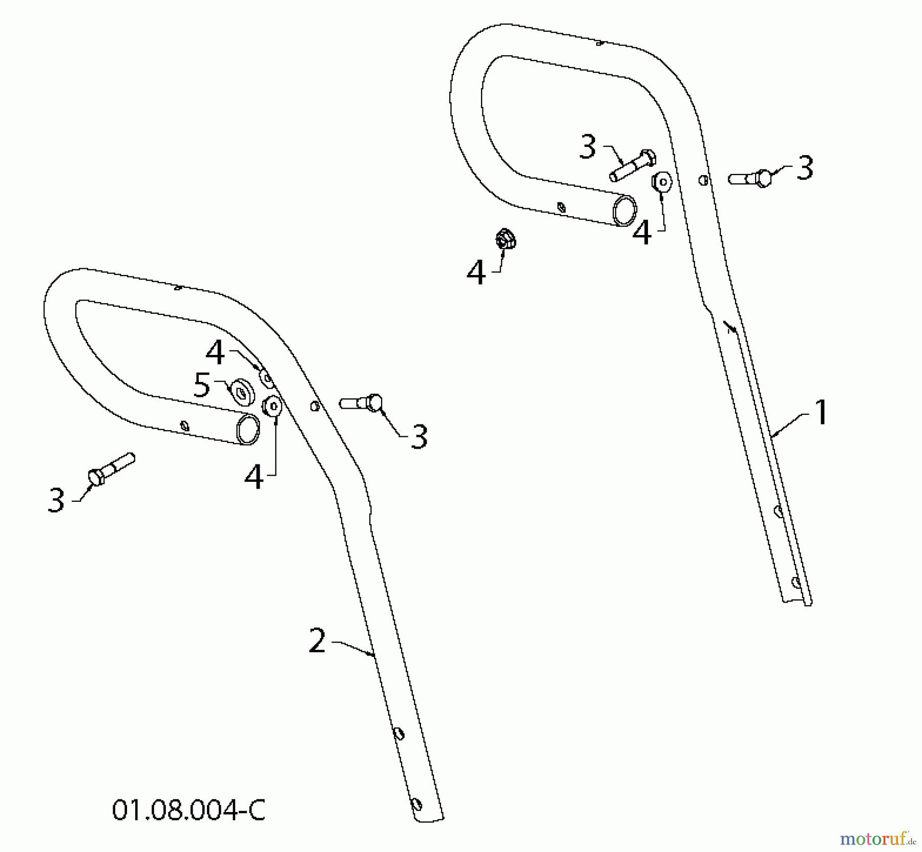 Poulan / Weed Eater Schneefräsen PR14527ES (96198004704) - Poulan Pro Snow Thrower (2012-08) HANDLE #5